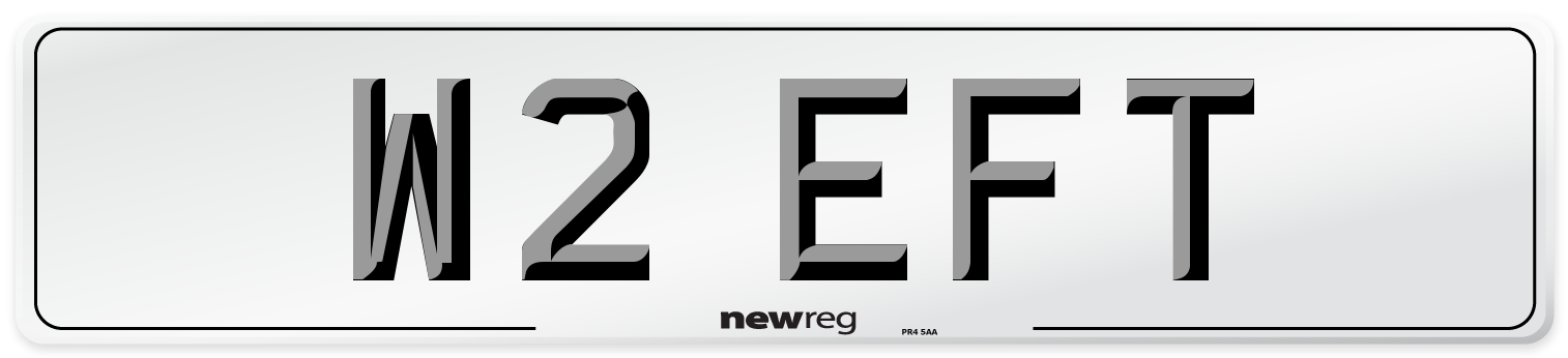 W2 EFT Number Plate from New Reg